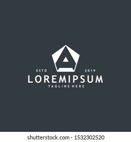 Minimalist and modern initial A logo design