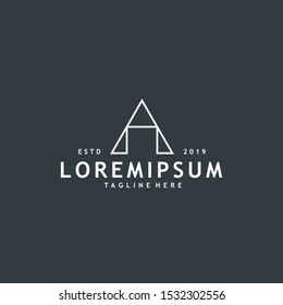 Minimalist and modern initial A logo design