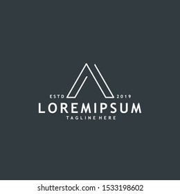 Minimalist and modern initial A logo design