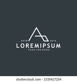 Minimalist and modern initial A logo design