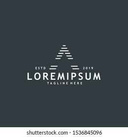 Minimalist and modern initial A logo design