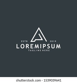 Minimalist and modern initial A logo design