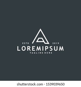 Minimalist and modern initial A logo design