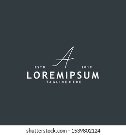Minimalist and modern initial A logo design