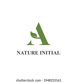 diseño minimalista y moderno inicial de logotipo para la identidad de marca natural