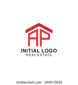 logotipo inicial minimalista y moderno para bienes raíces