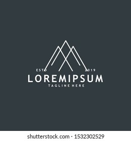 Minimalist and modern initial A or M logo design