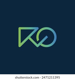 Minimalista Modern Initials RO Logo Icon Vector