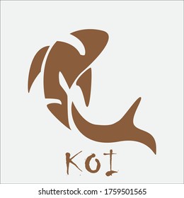 Diseño de vectores koi minimalista y moderno