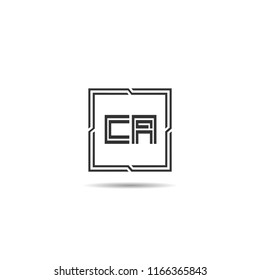 Minimalist and Modern Letter CA Logo Template Design