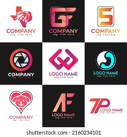 Minimalist And Modern Letter Some Logo Collection. Custom Design And Premium Vector.