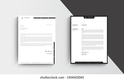 minimalist Modern letterhead Template Design. vector