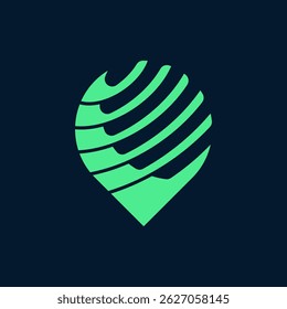 Minimalist Modern Location Pin Arrow Vector Design