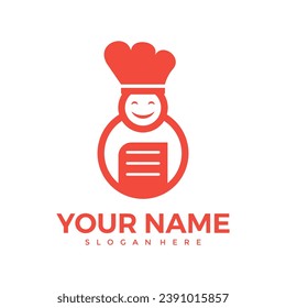 Minimalist and modern logo design for cooking business.