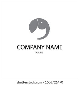 Minimalist and modern logo design with elephant elements