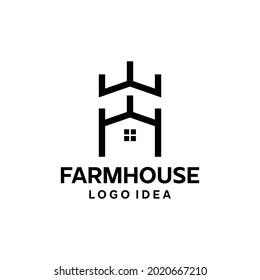 minimalist and modern logo design for farmhouse