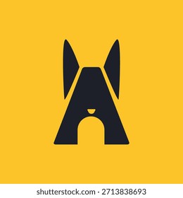Minimalist and modern logo design featuring the letter A combined with a pet shape, representing animal care, companionship, and trust. Clean geometric style suitable for pet brands, veterinary clinic