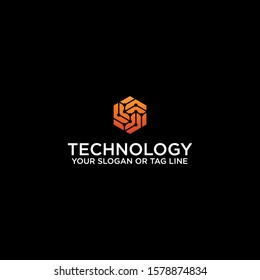minimalist and modern logo technology box
