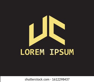 Minimalist and Modern Logo template design. It is combined between letter "U" and "C".