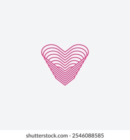 Minimalist Modern Love Logo Vector