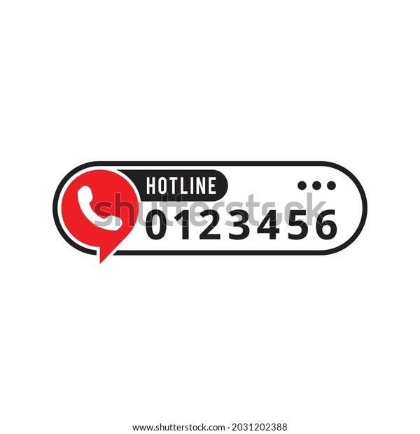 Minimalist and modern mobile hotline\
vector icon. telephone service. isolated on white\
background