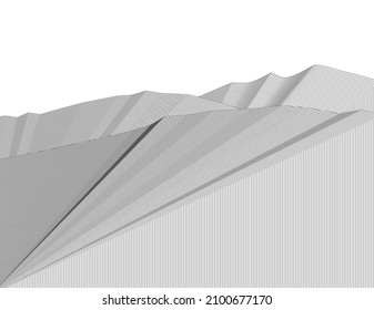 minimalist modern mountain line. Abstract mountain contemporary aesthetic backgrounds landscapes.  Mountain layout design in oriental style.