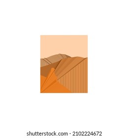 minimalist modern mountain line. Abstract mountain contemporary aesthetic backgrounds landscapes.  Mountain layout design in oriental style.