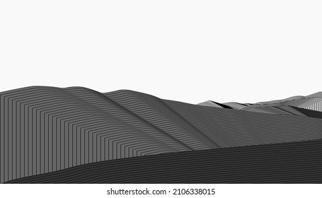 minimalist modern mountain line. Abstract mountain contemporary aesthetic backgrounds landscapes.  Mountain layout design in oriental style.