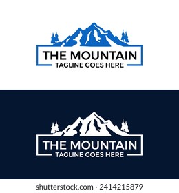 Minimalist modern mountain logo icon vector template