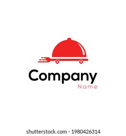 Minimalist and modern movable food logo for restaurant-vector