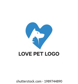 minimalist and modern negative space logo for pet shop