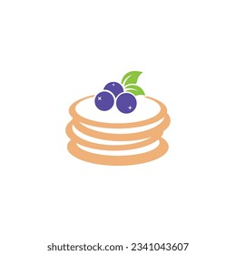 ilustración vectorial del logotipo del pancake minimalista y moderno
