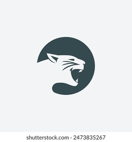 Minimalista Modern Panther Logo Ilustración vectorial