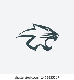 Minimalist Modern Panther Logo Vector Illustration