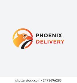 Minimalistische moderne Phoenix Logo Vektorillustration