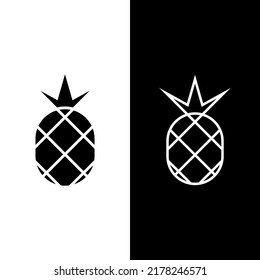 minimalistische moderne Ananas-Logo-Design, Vektorgrafik-Vorlage