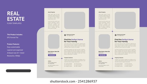 Minimalist Modern Real Estate Flyer Design Template
