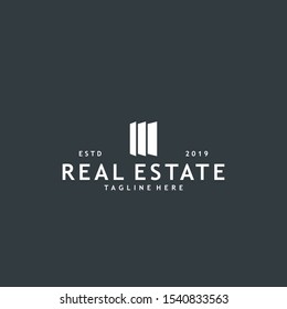 Minimalist and modern real estate logo design