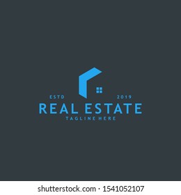 Minimalist and modern real estate logo design