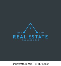Minimalist and modern real estate logo design
