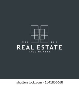 Minimalist and modern real estate logo design