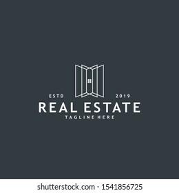 Minimalist and modern real estate logo design