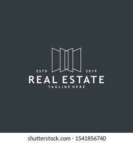 Minimalist Modern Real Estate Logo Design Stock Vector (Royalty Free ...