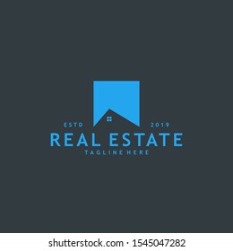 Minimalist and modern real estate logo design