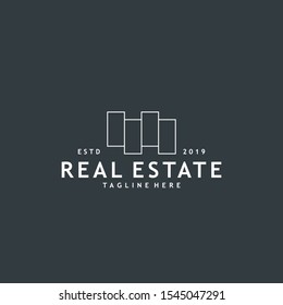 Minimalist and modern real estate logo design