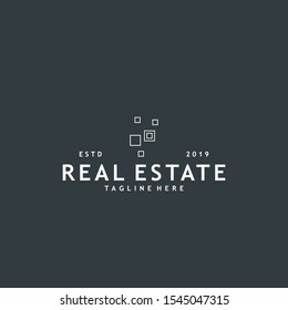 Minimalist and modern real estate logo design