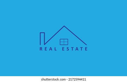 Minimalist modern real estate logo.commercial house logo vector
