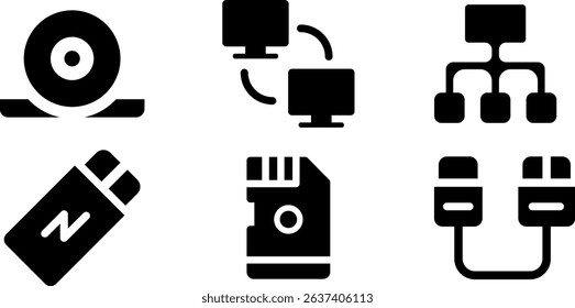 Minimalist Modern Rounded Filled Computer Icon with clean Filled and intuitive symbols