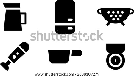 Minimalist Modern Rounded Filled Cooking Icon with clean Filled and intuitive symbols