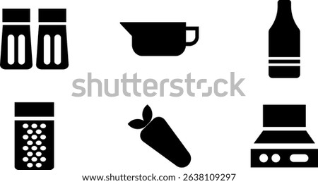 Minimalist Modern Rounded Filled Cooking Icon with clean Filled and intuitive symbols